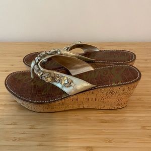 Sam Edelman wedge flip flops